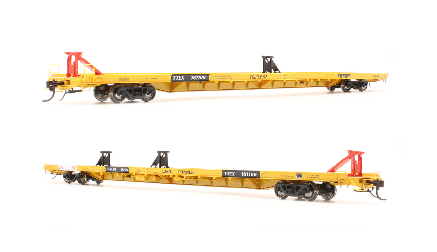 Pre-Owned G29543 TTEX F89F 89' Flat Car 161109 Two Car Set