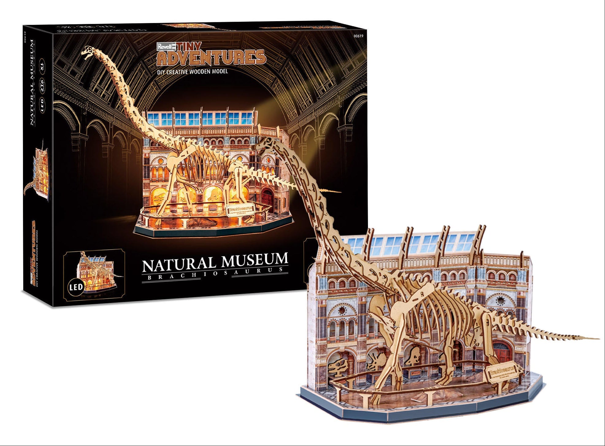 Revell 00619 Natural Museum Brachiosaurus Tiny Adventures – Rails