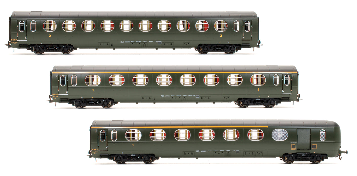 Pre-Owned Set of 3 SNCF ÉTAT lightweight coaches