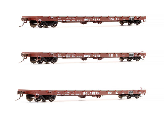 Pre-Owned ATH97086 Set Of 3 Southern Railway 60' Flat Cars