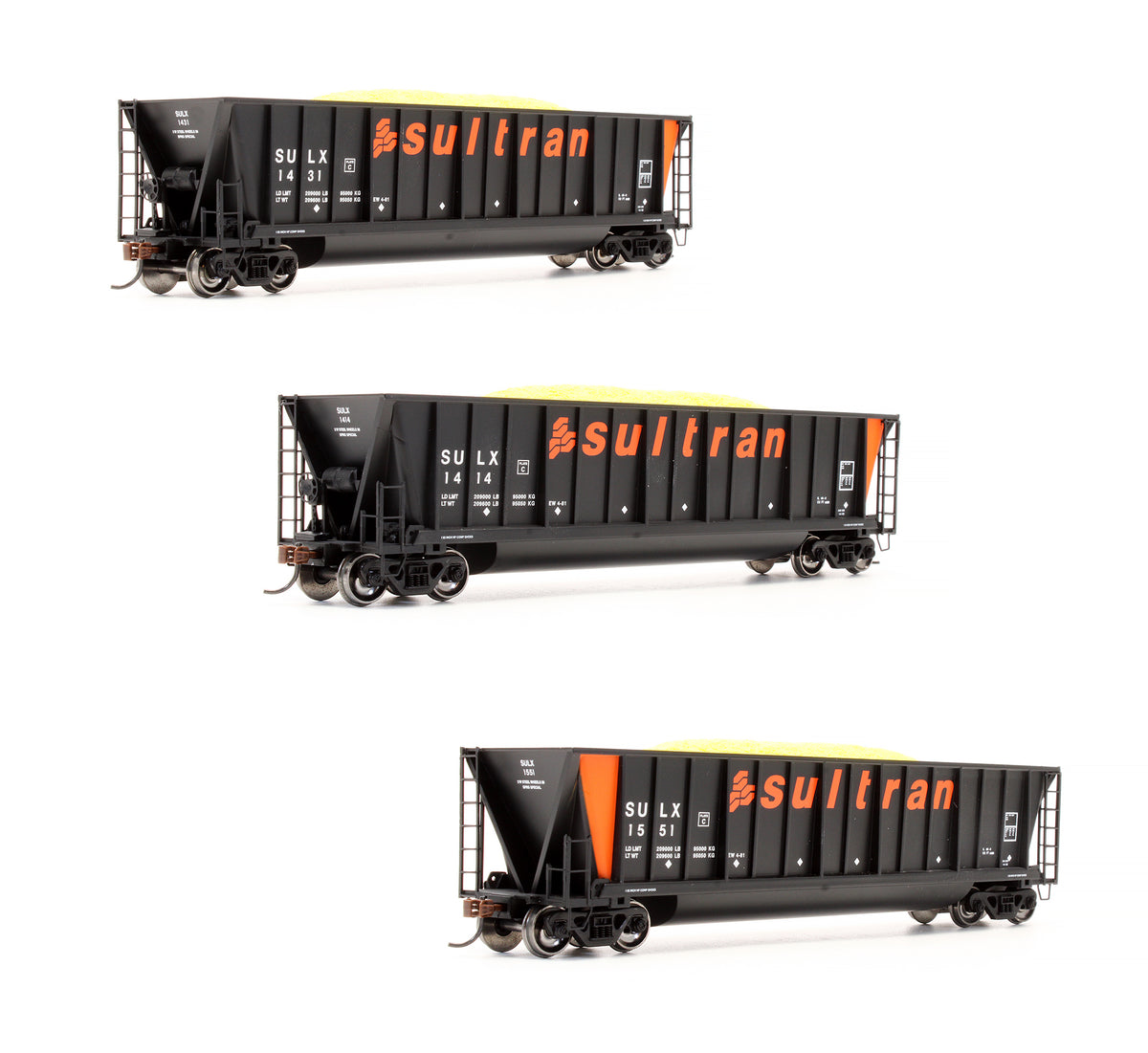Pre-Owned ATH97542 Set Of 3 Sultran Bathtub Coal Gondola
