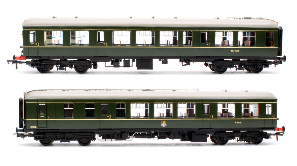 Pre-Owned 32-518 Derby Lightweight 2-Car DMU BR Green (Early Emblem) Diesel Locomotive