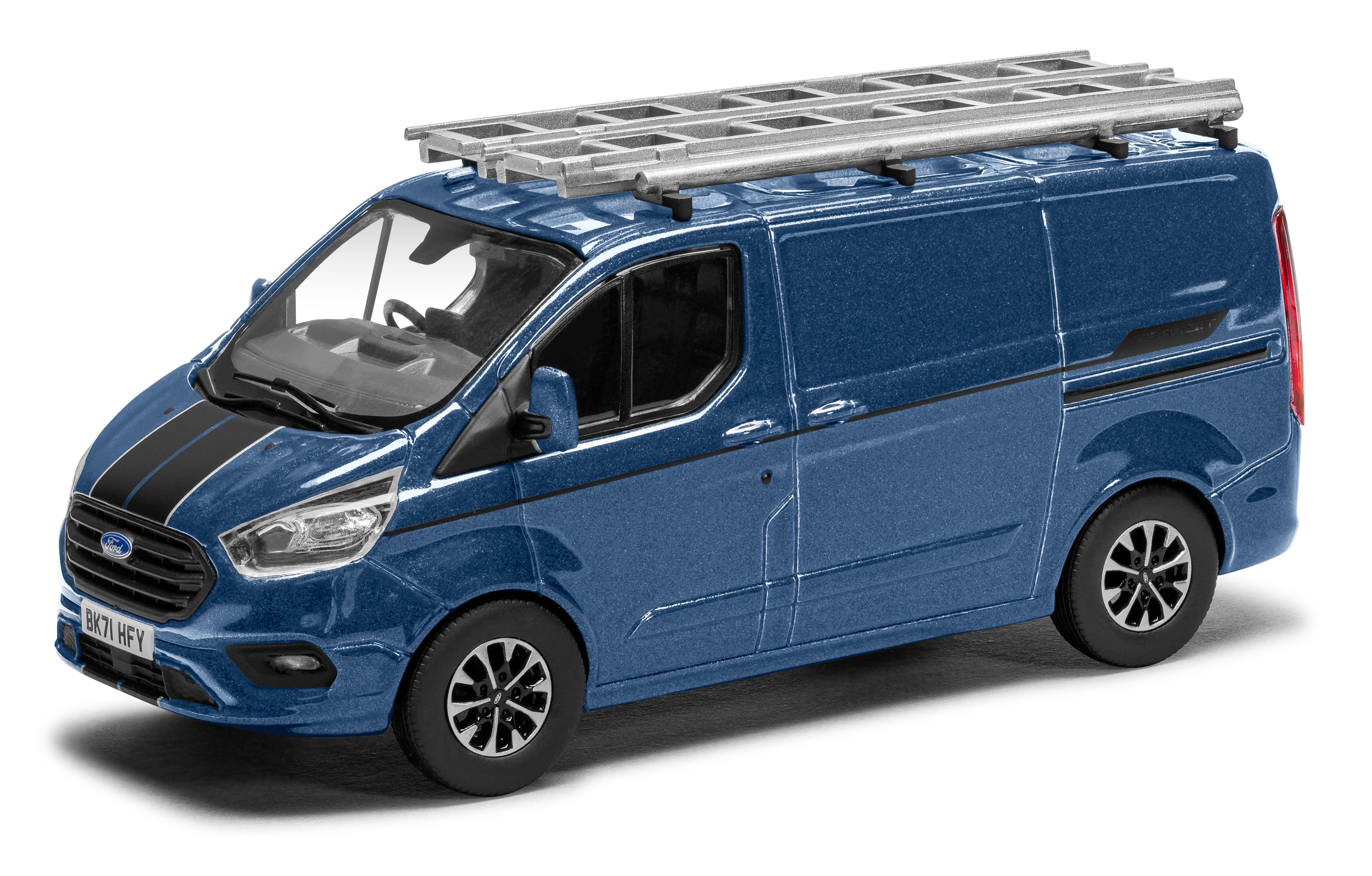 Ford Transit Custom Load Rails Corgi VA15104 Ford Transit Custom Sport, Chrome Blue – Rails