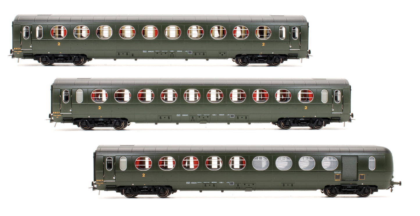 Pre-Owned Set of 3 SNCF ÉTAT lightweight coaches