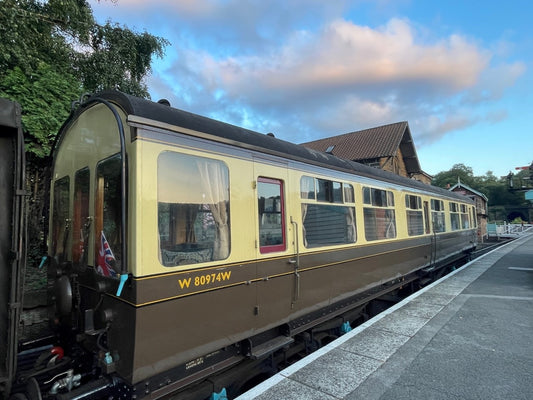 Black Label GWR Great Western Q13 Inspection Saloon, GWR Chocolate & Cream As Preserved on the NYMR W80974W