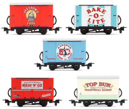 GRAA050 OO9 Box Van Wallace & Gromit Aardman 50th Anniversary Wagon Collectors Set of 5