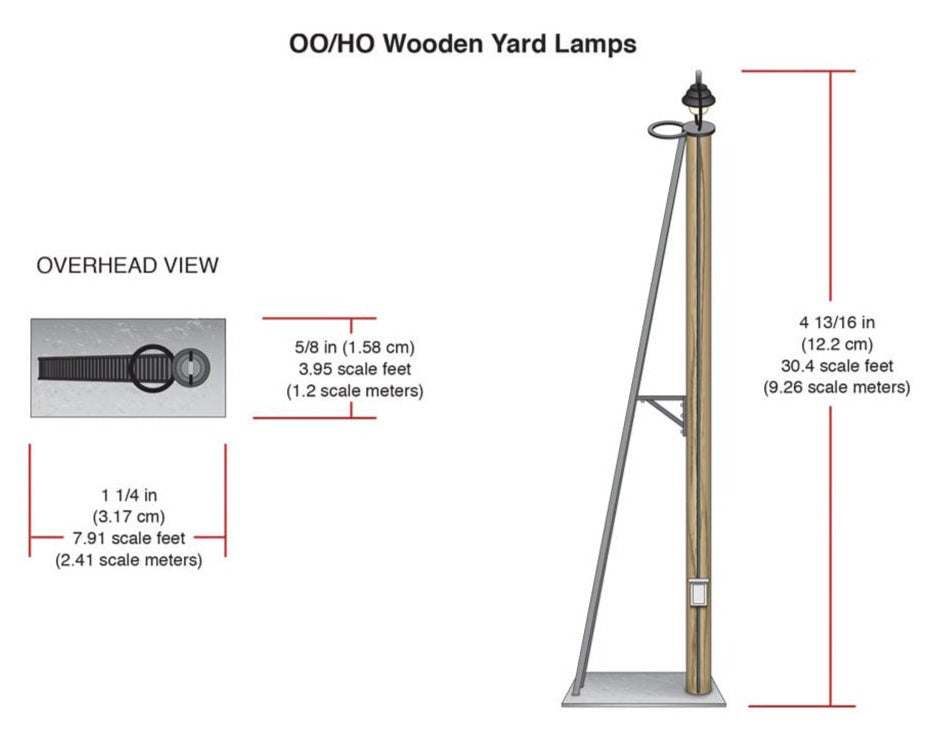 OO/HO Wooden Yard Lamps