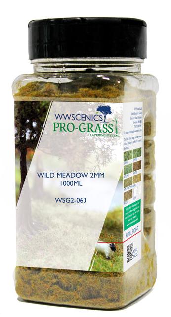 WWS 2mm Wild Meadow Static Grass - 1000ml Canister