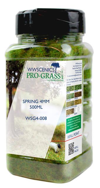 WWS 4mm Spring Static Grass - 500ml Canister