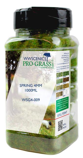 WWS 4mm Spring Static Grass - 1000ml Canister