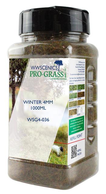 WWS 4mm Winter Static Grass - 1000ml Canister