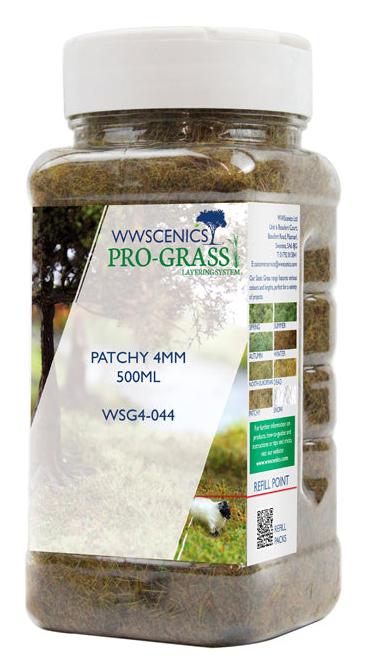 WWS 4mm Patchy Static Grass - 500ml Canister