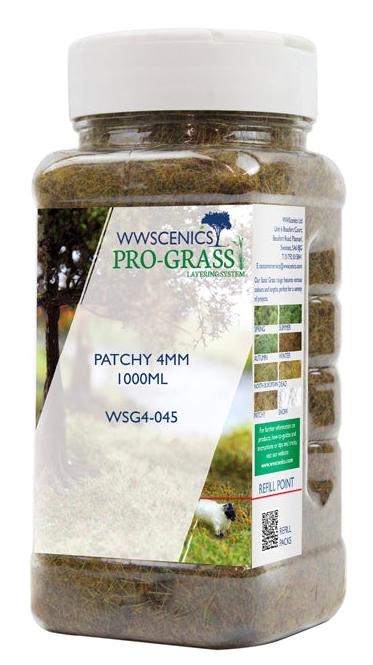 WWS 4mm Patchy Static Grass - 1000ml Canister