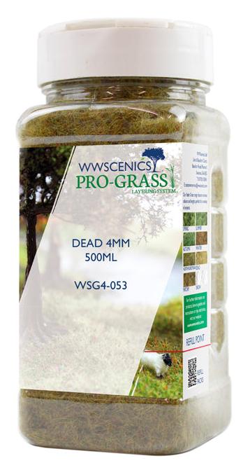 WWS 4mm Dead Static Grass - 500ml Canister