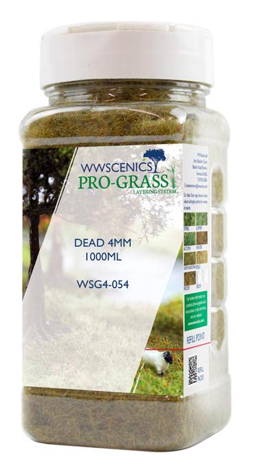 WWS 4mm Dead Static Grass - 1000ml Canister