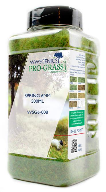 WWS 6mm Spring Static Grass - 500ml Canister