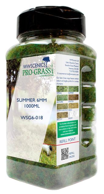 WWS 6mm Summer Static Grass - 1000ml Canister