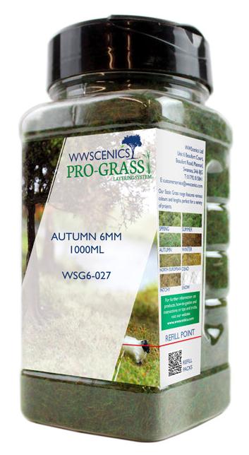 WWS 6mm Autumn Static Grass - 1000ml Canister