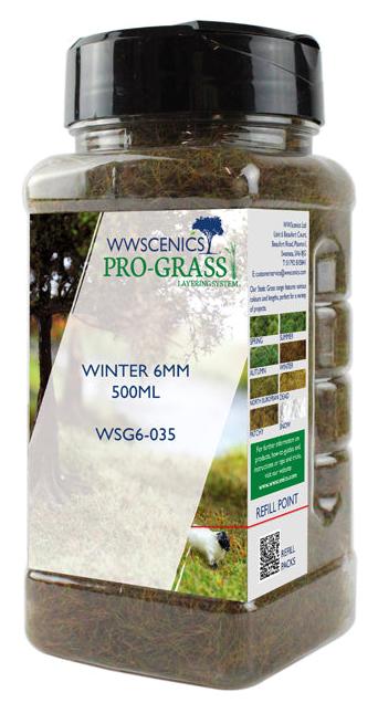 WWS 6mm Winter Static Grass - 500ml Canister