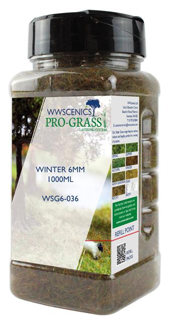 WWS 6mm Winter Static Grass - 1000ml Canister