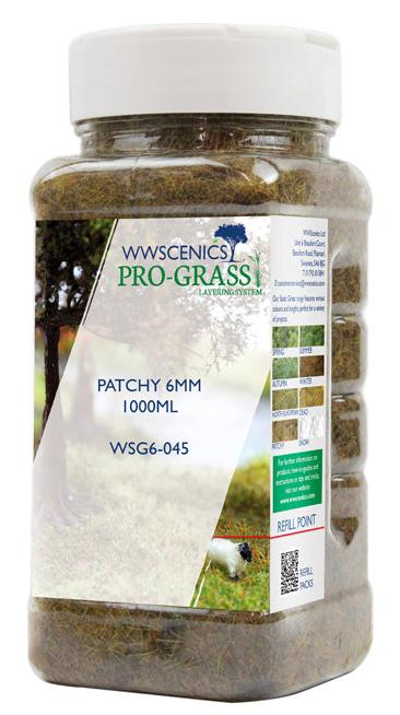 WWS 6mm Patchy Static Grass - 1000ml Canister