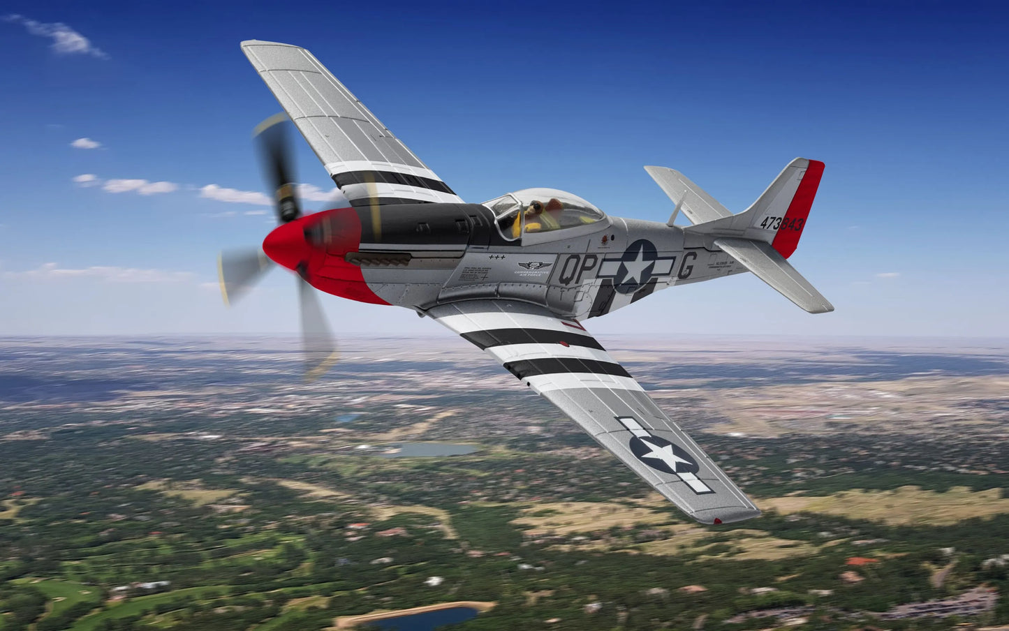 AA27710 North American P-51D Mustang, 44-73843, 'Old Red Nose™', Commemorative Air Force