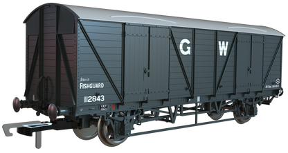 C3066 GWR Blue/Grey White Roof 'Fishguard' Pres. Mink G Van 112843