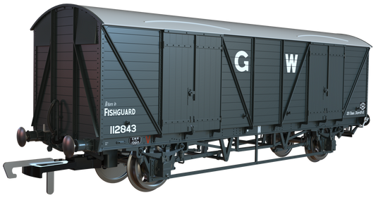 C3066 GWR Blue/Grey White Roof 'Fishguard' Pres. Mink G Van 112843