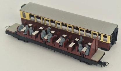 N Gauge Railway & Lineside - Tin Car Passenger Pack