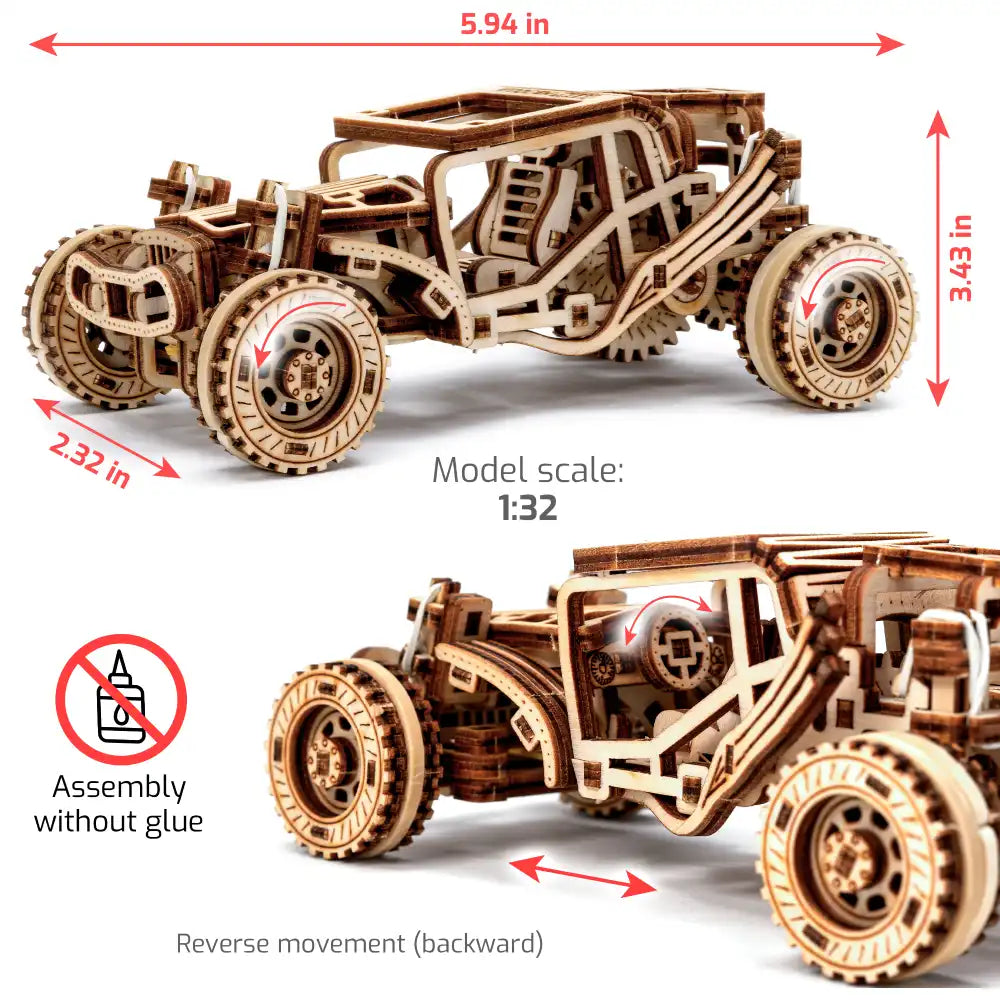 3D Wooden Car Puzzle – Buggy