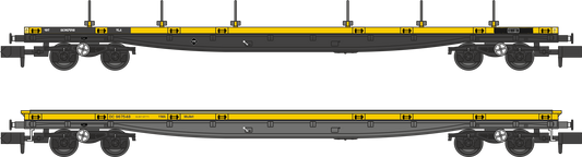 YLA Mullets Departmental Yellow Twin Pack No.DC967648 (black underframe) and DC967548 (grey underframe)