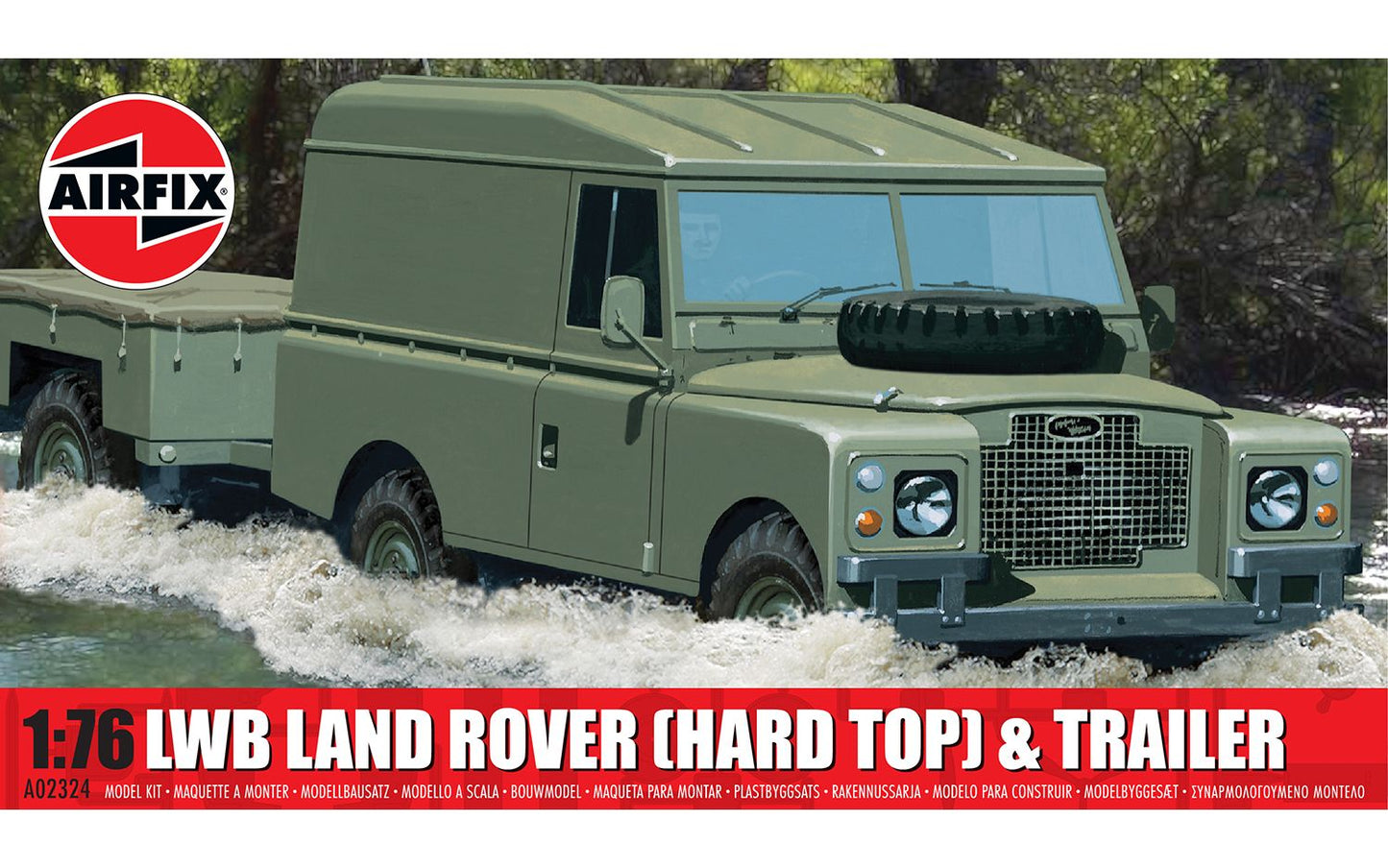 LWB Land Rover (Hard Top) & Trailer Model Kit