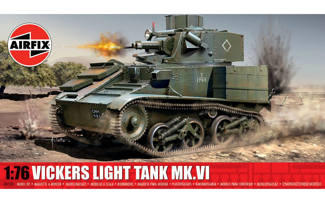 Airfix A02330 Vickers Light Tank Mk.VI Model Kit – Rails