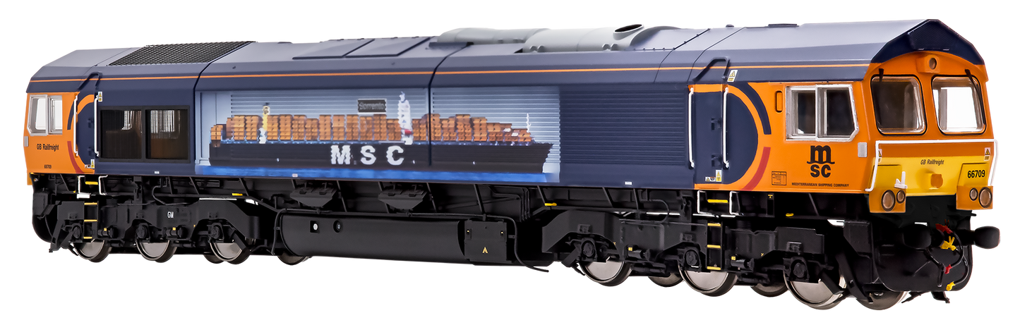 Class 66 709 GBRF Sorrento MSC Livery Diesel Locomotive