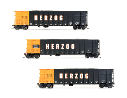 Pre-Owned Set Of 3 HGZX 50' Thrall High-Side Coal Gondolas