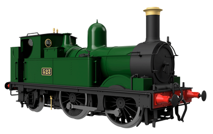 GWR 517 Class 0-4-2 524 Lined Chocolate Steam Locomotive - DCC Sound