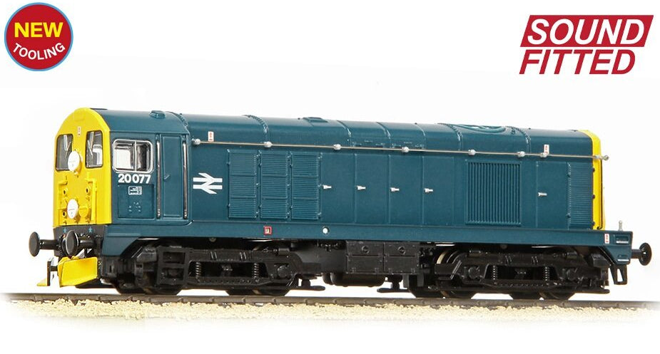 371-032BSF Class 20/0 Disc Headcode & Tablet Catcher Recess 20077 BR Blue Diesel Locomotive - DCC Sound