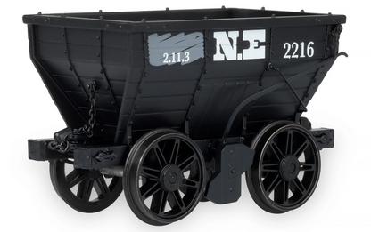 Pre-Owned Pack of 3 North Eastern Railway - P1 style Chaldron Wagons, circa 1890