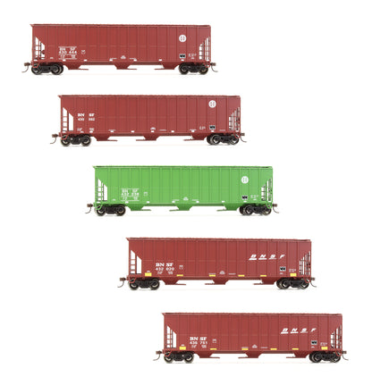 Pre-Owned Set Of 5 BNSF 54' FMC Covered Hopper Cars