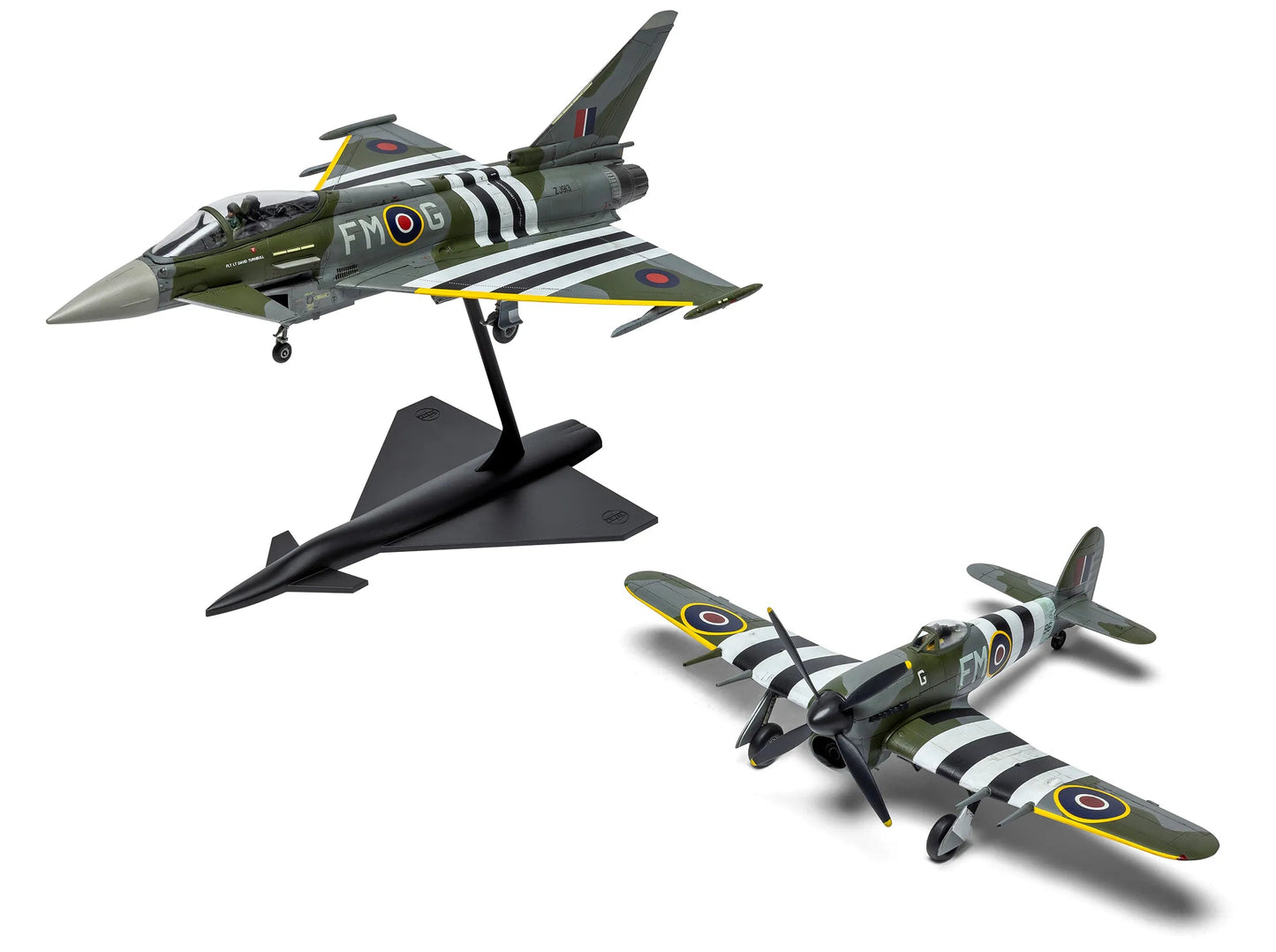 A40001 Eurofighter Typhoon FGR.4 "Moggy" & Hawker Typhoon Mk.IB - Twin Pack Model Kit