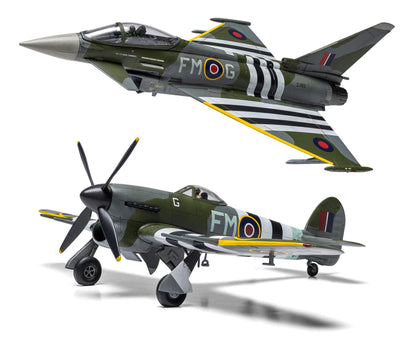 A40001 Eurofighter Typhoon FGR.4 "Moggy" & Hawker Typhoon Mk.IB - Twin Pack Model Kit