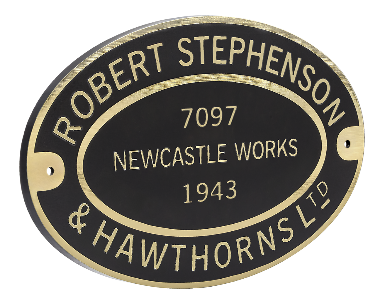 Robert Stephenson & Hawthorns Worksplate Full Size Replica - 7097 WD 75061