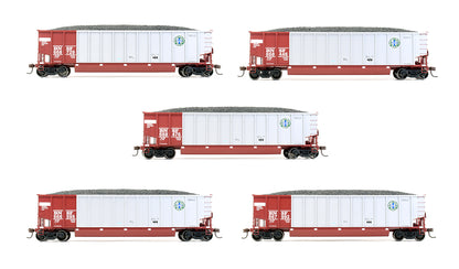 Pre-Owned Set Of 5 BNSF BethGon Coalporter Wagons