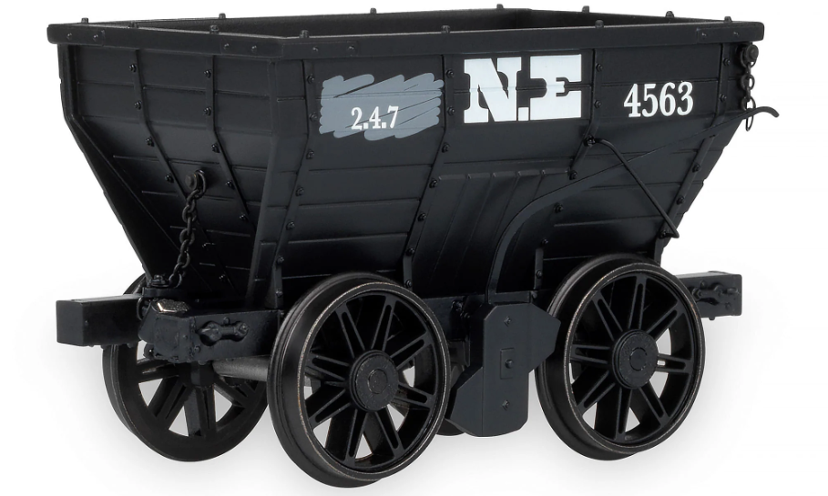 Pre-Owned Pack of 3 North Eastern Railway - P1 style Chaldron Wagons, circa 1890