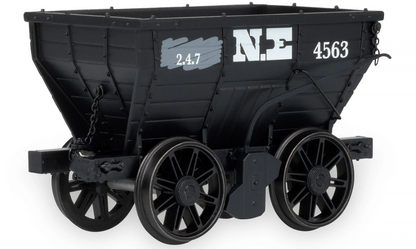 Pre-Owned Pack of 3 North Eastern Railway - P1 style Chaldron Wagons, circa 1890