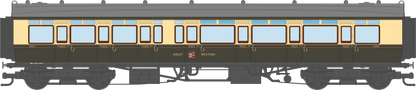 4P-021-503 GWR Corridor Toplight 1947 Chocolate & Cream Great Western Composite RH 6943