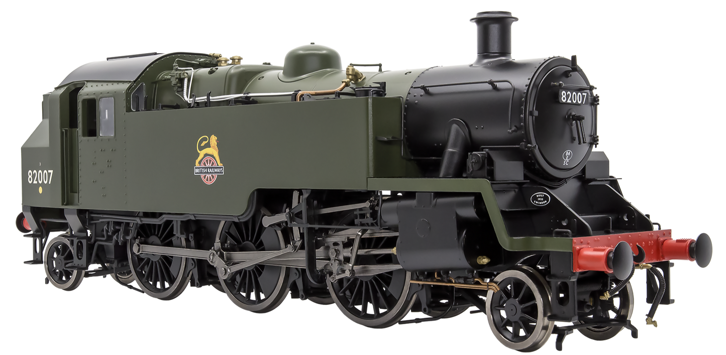 British Railways Standard 3MT 2-6-2T Green Early Crest 82007 - Steam Tank Locomotive