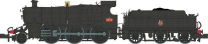 GWR Churchward Built 63xx 2-6-0 Mogul 6324 BR Black, Early Crest