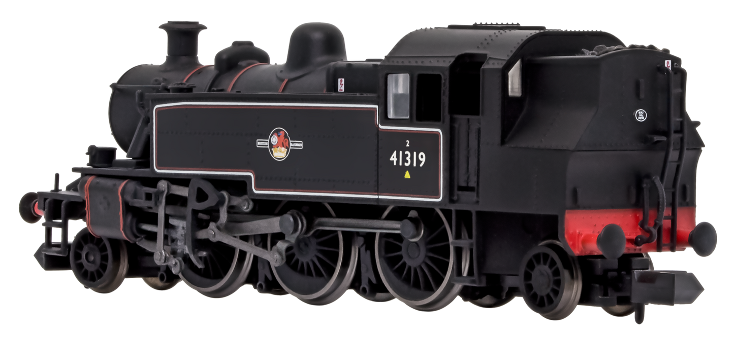 Ivatt 2-6-2T 41319 BR Late Crest Lined Black - DCC Fitted