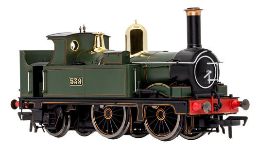 GWR 517 Class 0-4-2 539 Lined G.W. Green Black Frames Steam Locomotive